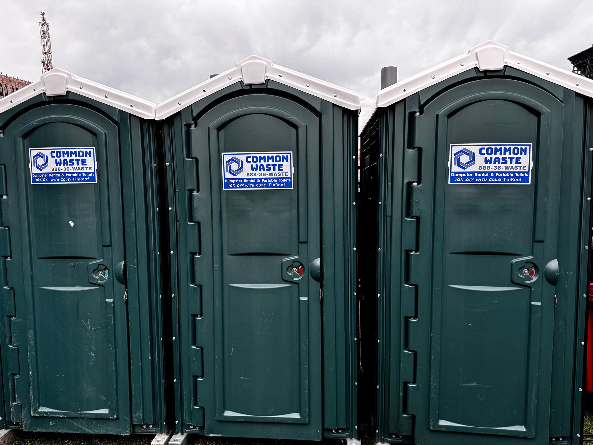 Common Waste Porta Potty Rentals on Construction Site